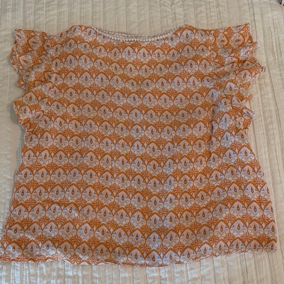 Japna Orange and Cream Patterned Pajama Set - Picture 4 of 8